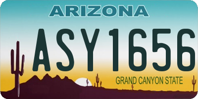 AZ license plate ASY1656