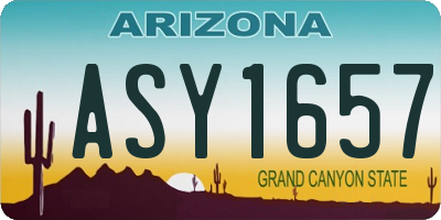 AZ license plate ASY1657