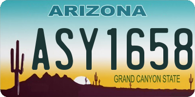 AZ license plate ASY1658