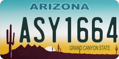AZ license plate ASY1664