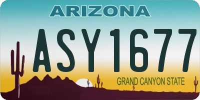 AZ license plate ASY1677