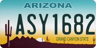 AZ license plate ASY1682