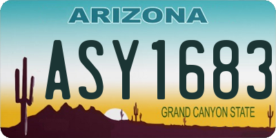 AZ license plate ASY1683