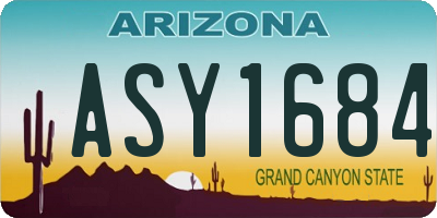 AZ license plate ASY1684