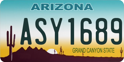 AZ license plate ASY1689