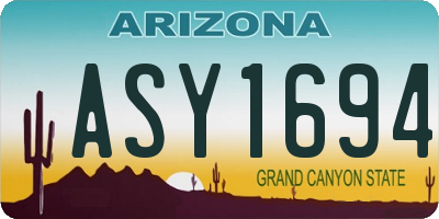 AZ license plate ASY1694