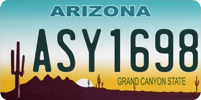 AZ license plate ASY1698