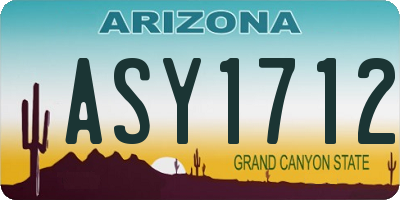 AZ license plate ASY1712