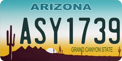 AZ license plate ASY1739