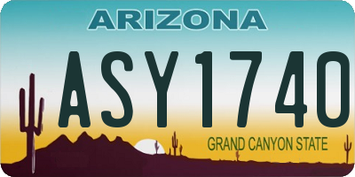AZ license plate ASY1740