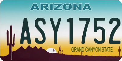 AZ license plate ASY1752