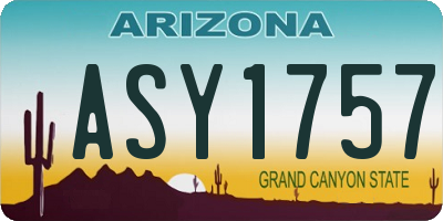 AZ license plate ASY1757