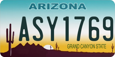 AZ license plate ASY1769
