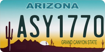 AZ license plate ASY1770