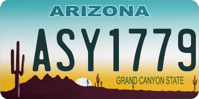 AZ license plate ASY1779