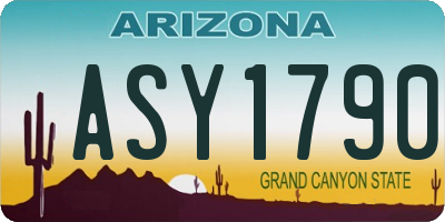 AZ license plate ASY1790