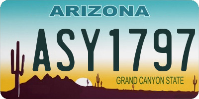 AZ license plate ASY1797