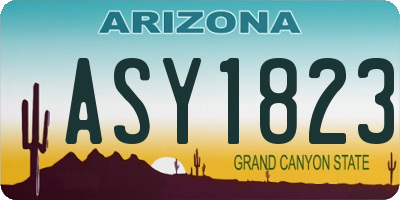 AZ license plate ASY1823