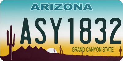 AZ license plate ASY1832