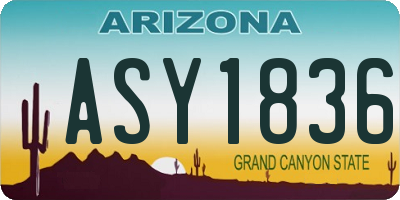 AZ license plate ASY1836