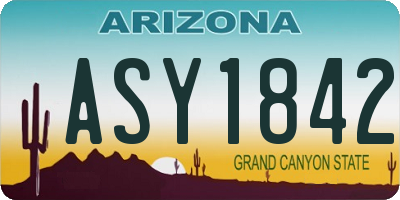 AZ license plate ASY1842