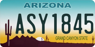 AZ license plate ASY1845