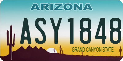 AZ license plate ASY1848