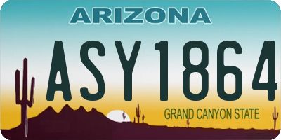 AZ license plate ASY1864