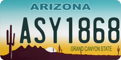 AZ license plate ASY1868