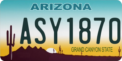 AZ license plate ASY1870