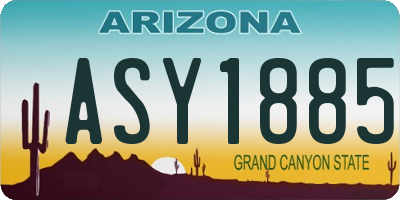 AZ license plate ASY1885