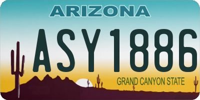 AZ license plate ASY1886