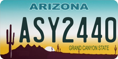 AZ license plate ASY2440