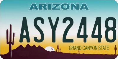 AZ license plate ASY2448