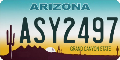 AZ license plate ASY2497