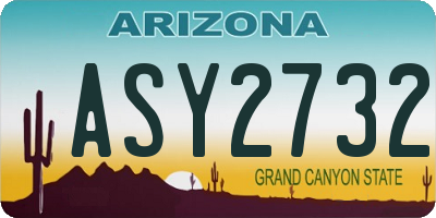 AZ license plate ASY2732