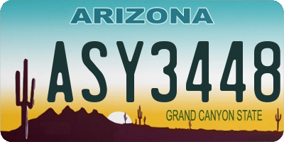 AZ license plate ASY3448