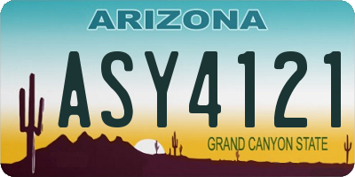 AZ license plate ASY4121