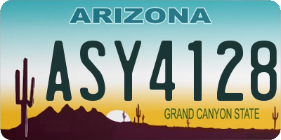 AZ license plate ASY4128
