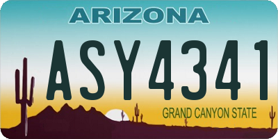 AZ license plate ASY4341