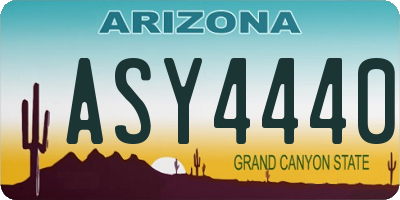 AZ license plate ASY4440