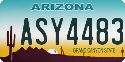 AZ license plate ASY4483