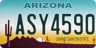 AZ license plate ASY4590