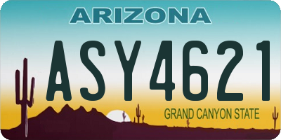 AZ license plate ASY4621
