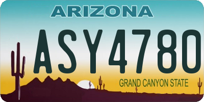 AZ license plate ASY4780