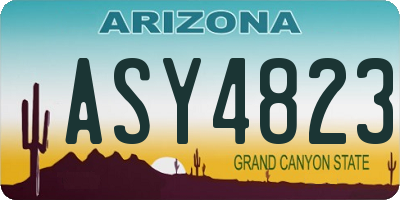 AZ license plate ASY4823