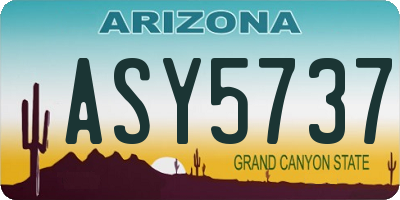 AZ license plate ASY5737