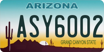 AZ license plate ASY6002