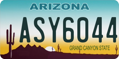 AZ license plate ASY6044