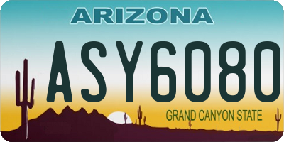 AZ license plate ASY6080
